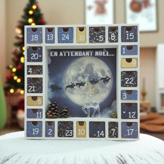 Calendrier de l'avent en bois - Luge