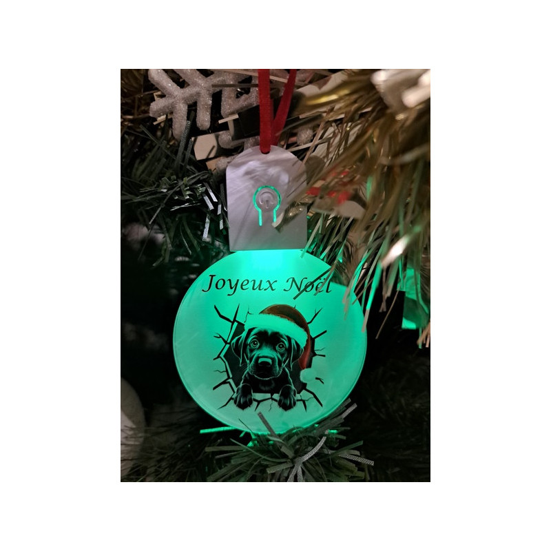 Boule plate Led Joyeux Noël