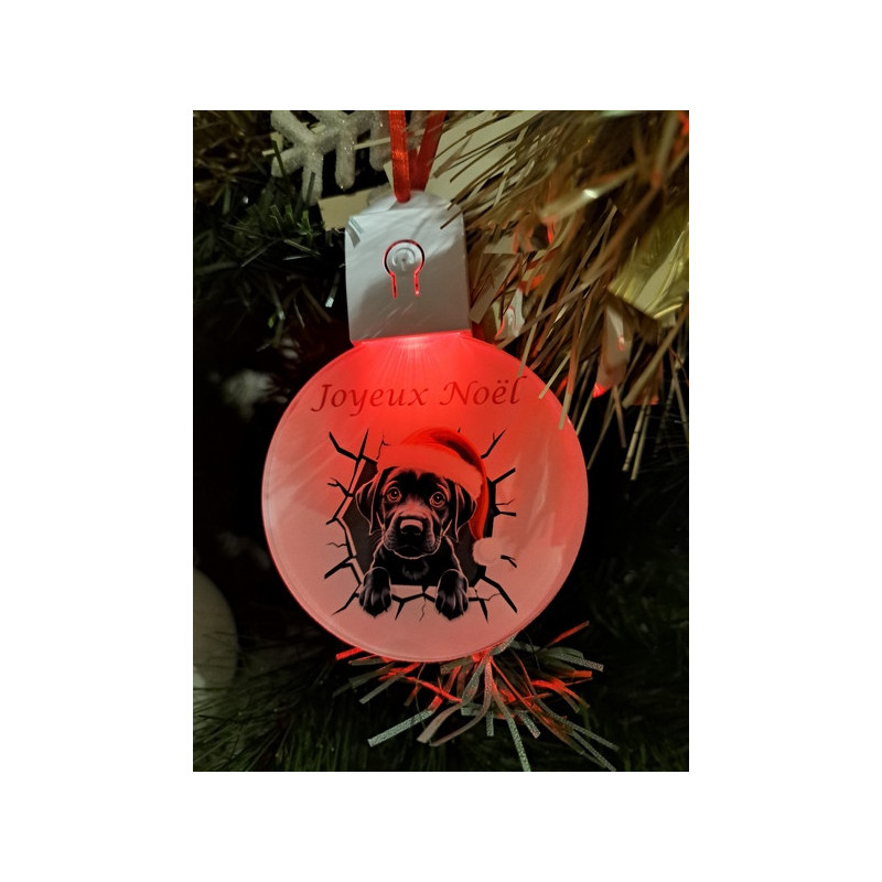 Boule plate Led Joyeux Noël