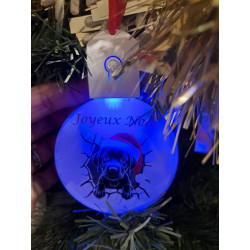 Boule plate Led Joyeux Noël