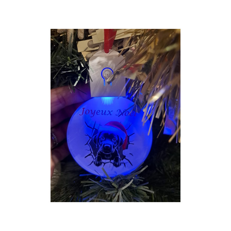 Boule plate Led Joyeux Noël