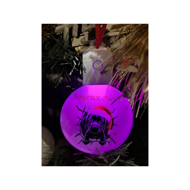 Boule plate Led Joyeux Noël