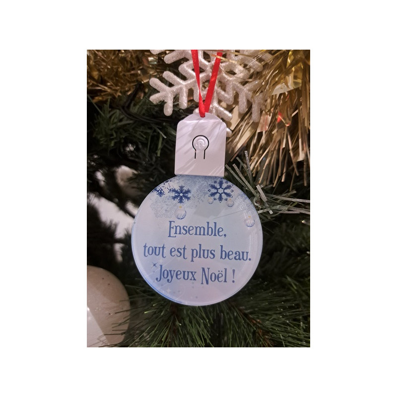 Boule Plate Led "Ensemble, tout est plus beau"