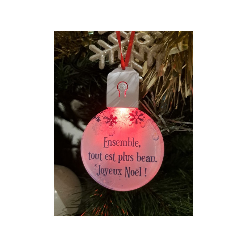 Boule Plate Led "Ensemble, tout est plus beau"
