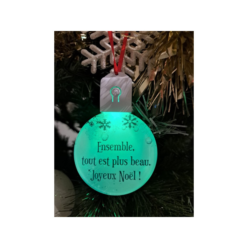 Boule Plate Led "Ensemble, tout est plus beau"