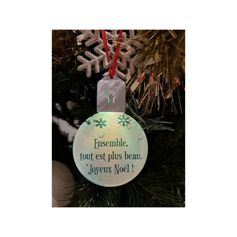 Boule Plate Led "Ensemble, tout est plus beau"