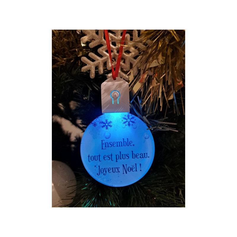 Boule Plate Led "Ensemble, tout est plus beau"