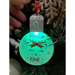 Boule Plate Led "Joyeux Noël"