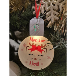 Boule Plate Led "Joyeux Noël"