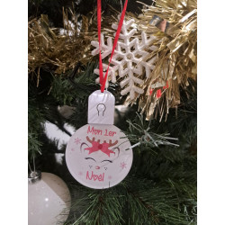 Boule Plate Led "Joyeux Noël"
