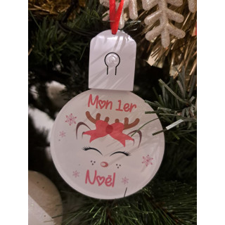 Boule Plate Led "Joyeux Noël"