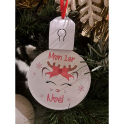 Boule Plate Led "Joyeux Noël"