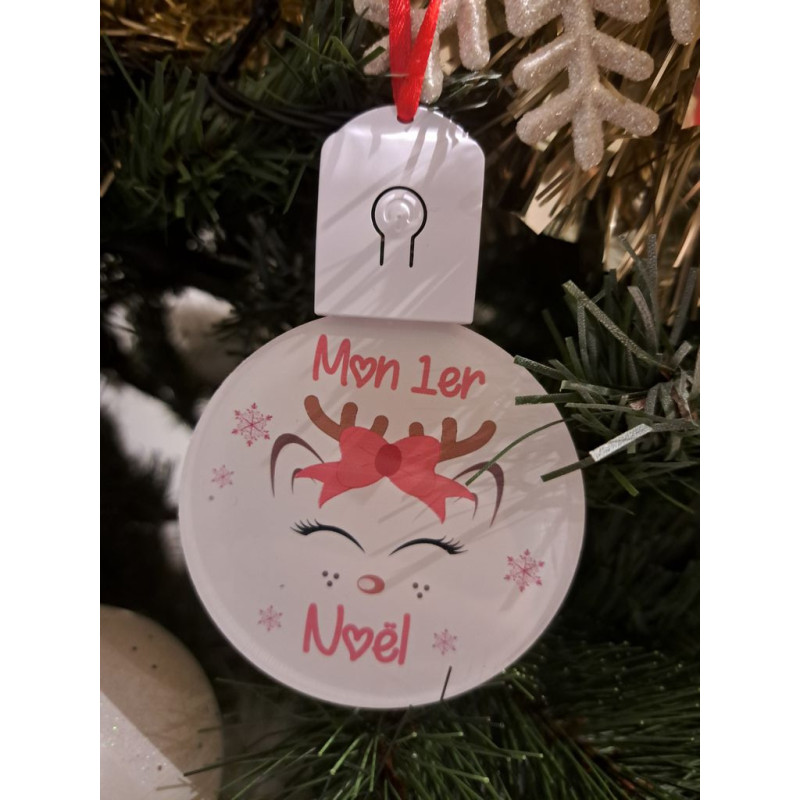 Boule Plate Led "Joyeux Noël"