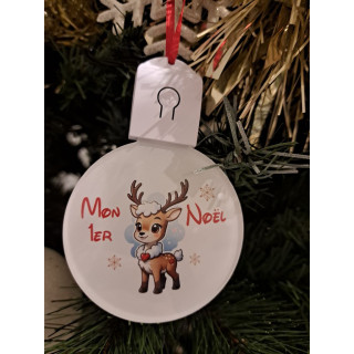 Boule Plate Led "Joyeux Noël"