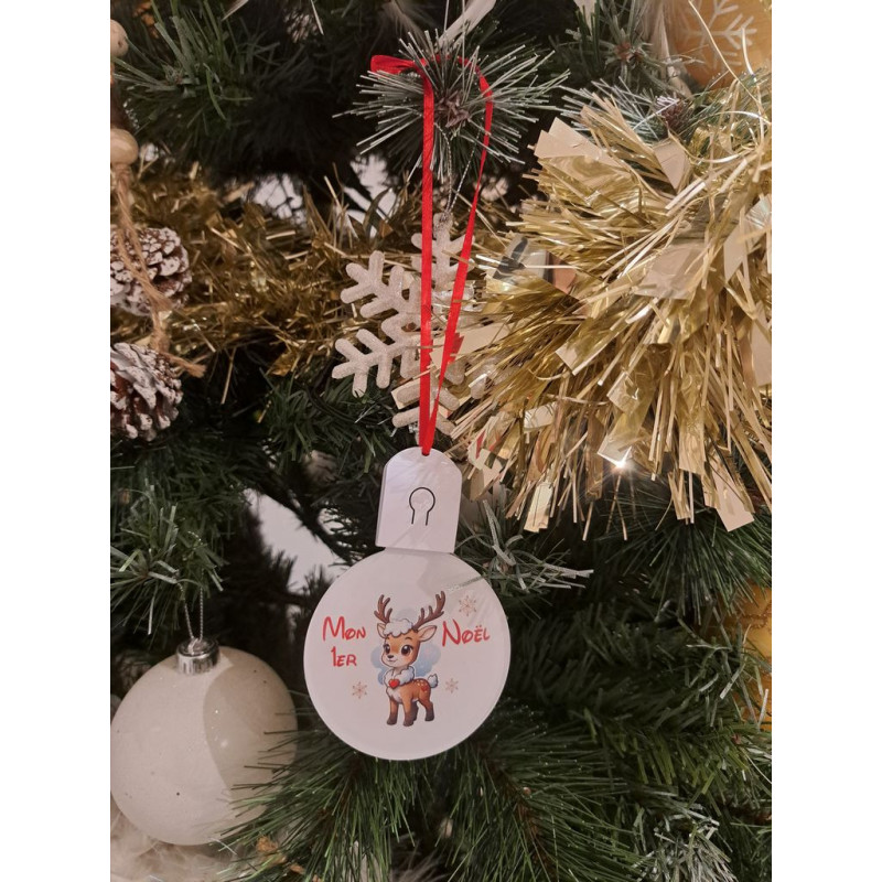 Boule Plate Led "Joyeux Noël"