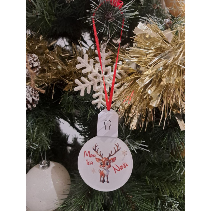 Boule Plate Led "Joyeux Noël"