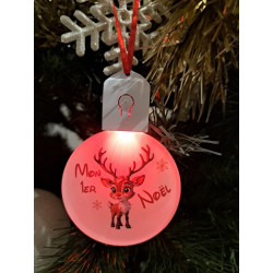 Boule Plate Led "Joyeux Noël"