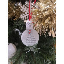 Boule Plate Led "Joyeux Noël"