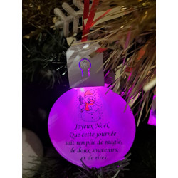 Boule Plate Led "Joyeux Noël"