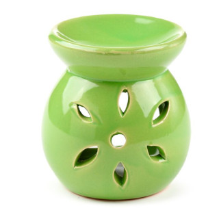 Brûle parfum céramique pétales vert