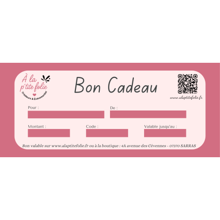 Bon cadeau de 90€