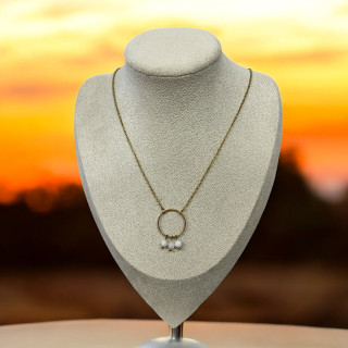 Collier rond avec perles rondes