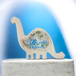 Dinosaure - Tirelire en Bois Personnalisée – Modèle unique