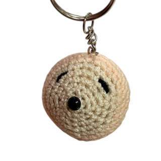 Porte clé herisson coton rose clair