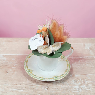 Tasse : blanc et vert