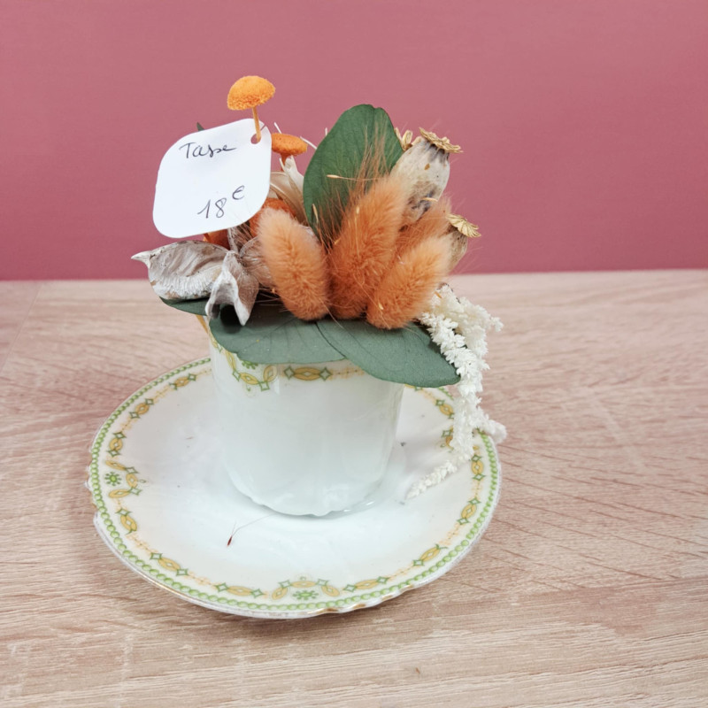 Tasse : blanc et vert