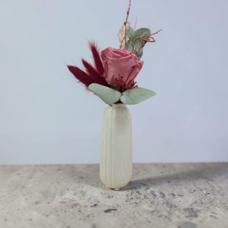 copie de Bouquet Rose rose+ vase