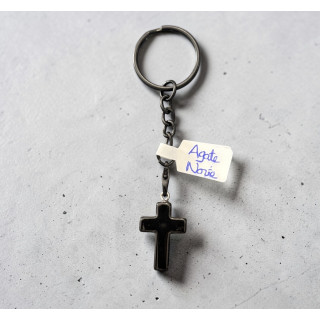 Porte clé agate noire