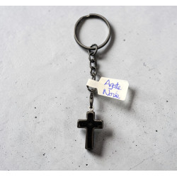 Porte clé agate noire