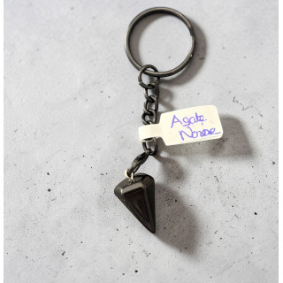 Porte clé agate noire
