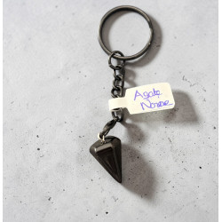 Porte clé agate noire