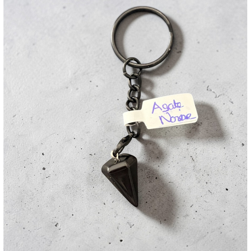 Porte clé agate noire