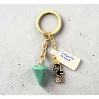 Porte clé howlite colorée