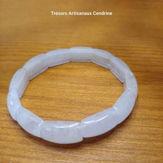 Bracelet en pierre de Quartz Blanc laiteux
