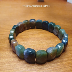 Bracelet en pierre d'Agate mousse