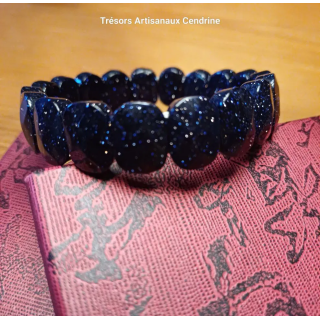 Bracelet en Pierre de Ciel étoilé