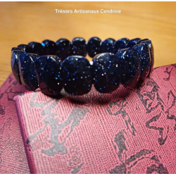 Bracelet en Pierre de Ciel étoilé