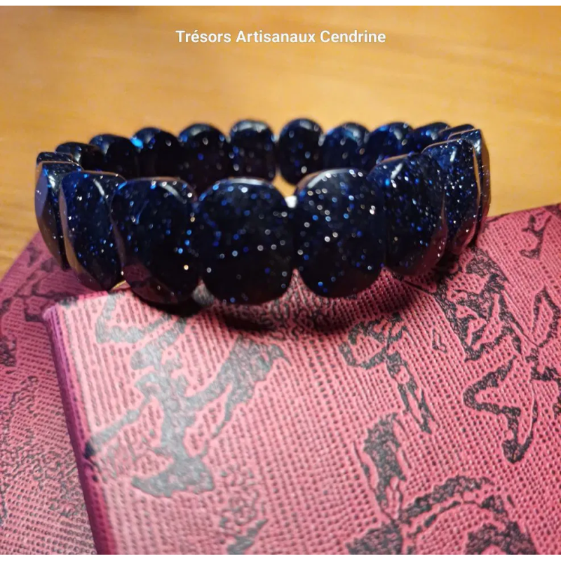 Bracelet en Pierre de Ciel étoilé