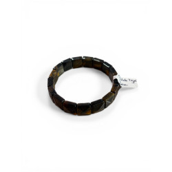 Bracelet en pierres d'oeil de tigre bleu