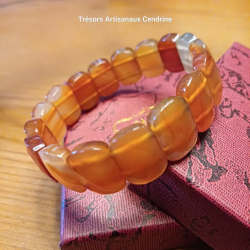 Bracelet en Agate orange