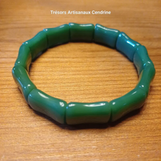 Bracelet en Néphrite verte foncé