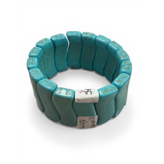 Bracelet en howlite et turquonite