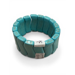 Bracelet en howlite et turquonite