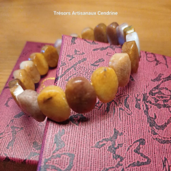 Bracelet en Aventurine jaune à orange foncé