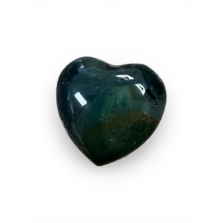 Pierre en coeur jaspe vert