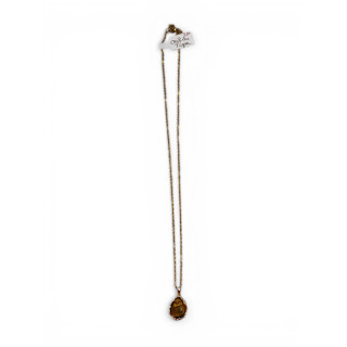Collier doré oeil de tigre